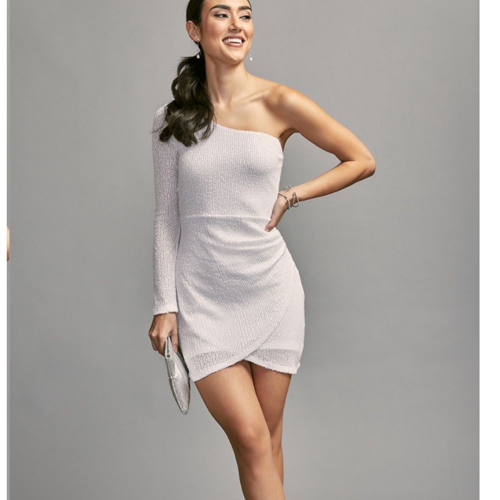 Francesas Samantha One Shoulder Mini Dress sequin Mini Dress New Medium